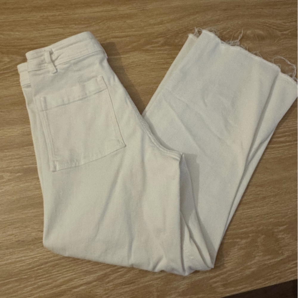 Zara Off-White Denim Pants